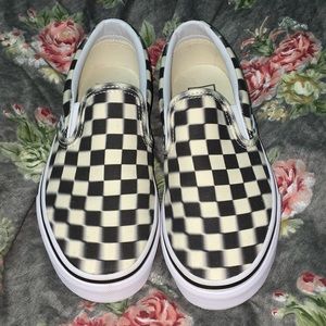 Vans Blur Check Slip Ons